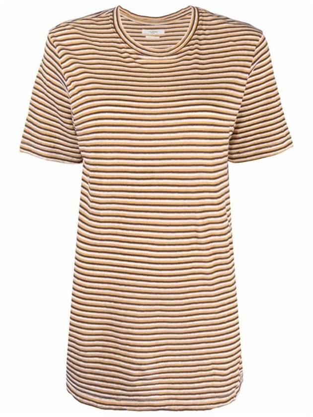 Striped Short Sleeve T-Shirt Honey - ISABEL MARANT - BALAAN 1