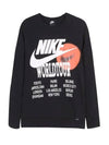 NSW World Tour Long Sleeve T-Shirt Black - NIKE - BALAAN 1