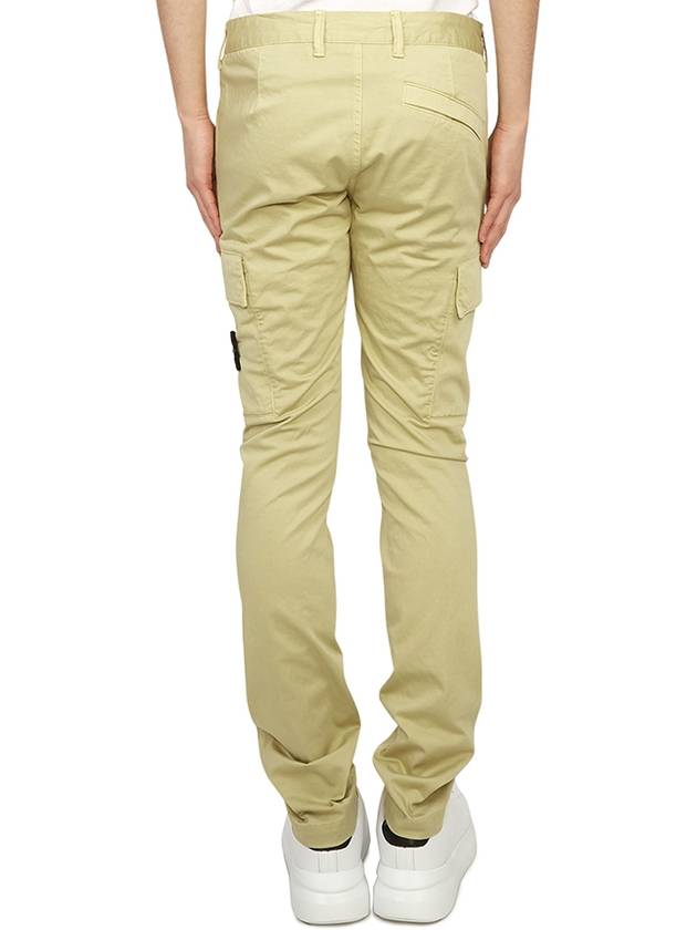 Logo Patch Cargo Straight Pants Khaki - STONE ISLAND - BALAAN 5