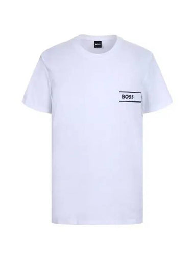 Striped logo cotton short sleeve t shirt50489442 100 - BOSS - BALAAN 1