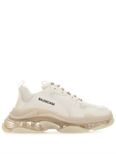 Triple S Clear Sole Low Top Sneakers Beige - BALENCIAGA - BALAAN 2