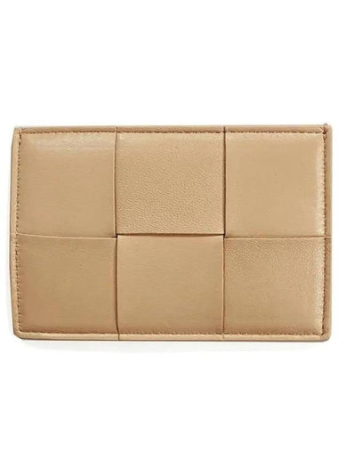 Intrecciato Leather Card Wallet Almond - BOTTEGA VENETA - BALAAN 2