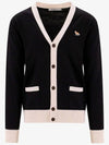 Baby Fox Bicolor Classic Cardigan Black - MAISON KITSUNE - BALAAN 2