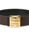Men's 4G Logo Buckle Reversible Leather Belt Brown Black - GIVENCHY - BALAAN 8