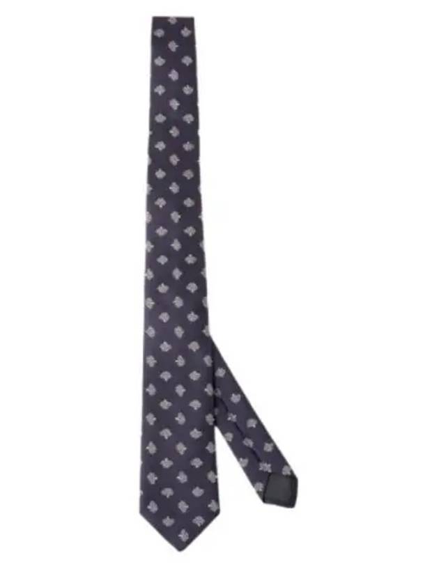 VT4008 010 U888 All Over Tree Tie - MULBERRY - BALAAN 1