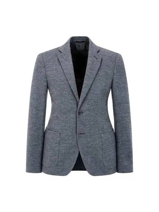 Men s Soft Herringbone Wool Single Jacket Dark Gray - GIORGIO ARMANI - BALAAN 1