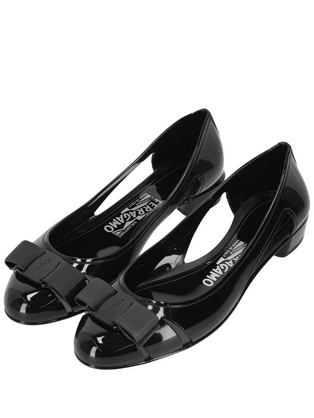 Vara Bow Jelly Ballet Flat Black - SALVATORE FERRAGAMO - BALAAN 2