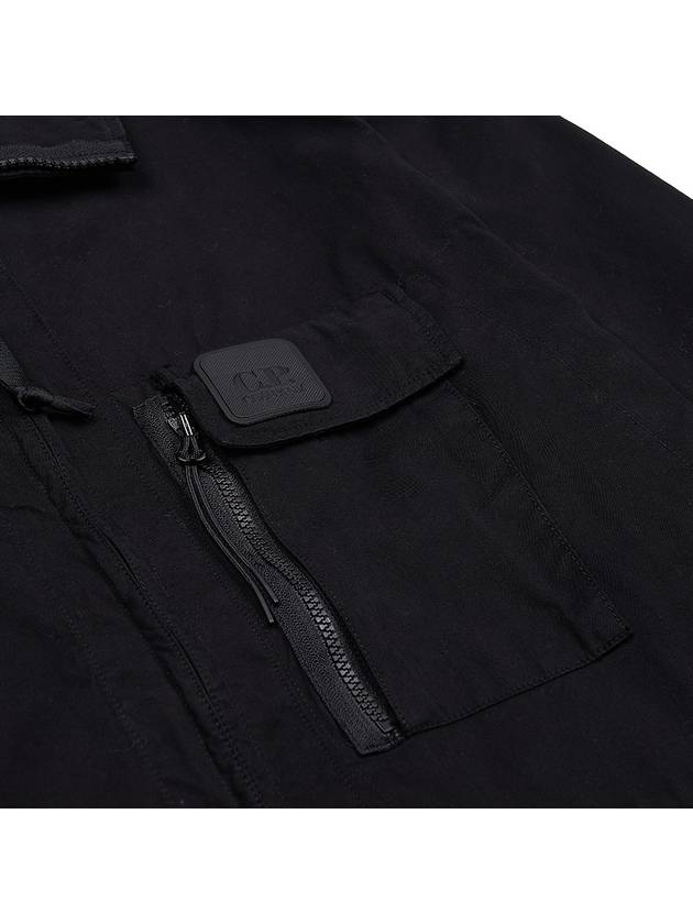 Lens Wappen Gabardine Zip-Up Jacket Black - CP COMPANY - BALAAN 10