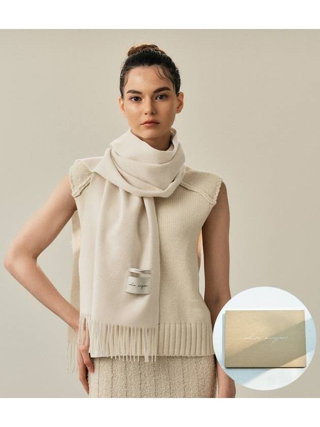 Cashmere Muffler Cream - WHITE PROJECT - BALAAN 1