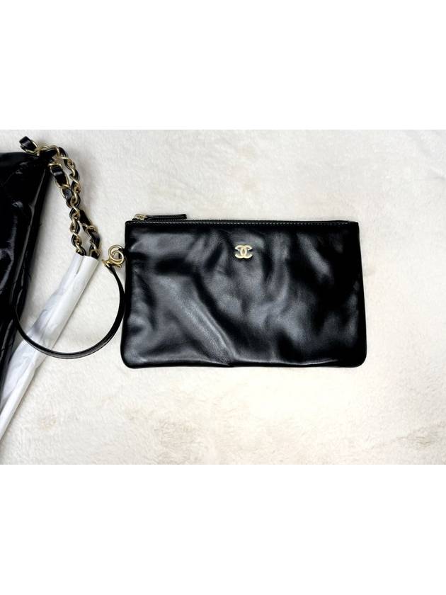 Shiny Calfskin 22 Small Shoulder Bag Black - CHANEL - BALAAN 6