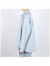 Back Logo Denim Cotton Long Sleeve Shirt Blue - WOOYOUNGMI - BALAAN 4