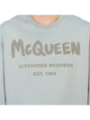 Men's Logo Graffiti Sweatshirt Dove Grey - ALEXANDER MCQUEEN - BALAAN 9