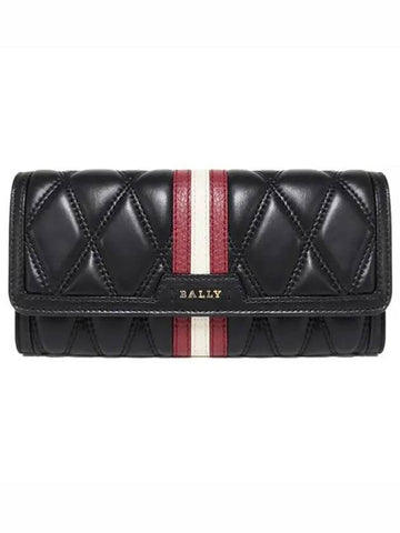 DINNEY quilted long wallet black QT F190 1213236 - BALLY - BALAAN 1