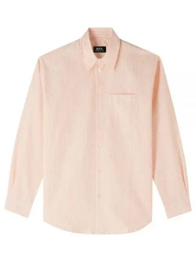 Boyfriend Long Sleeve Shirt Pink - A.P.C. - BALAAN 2