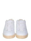 Men's Logo Leather Low Top Sneakers White - JIL SANDER - BALAAN 3