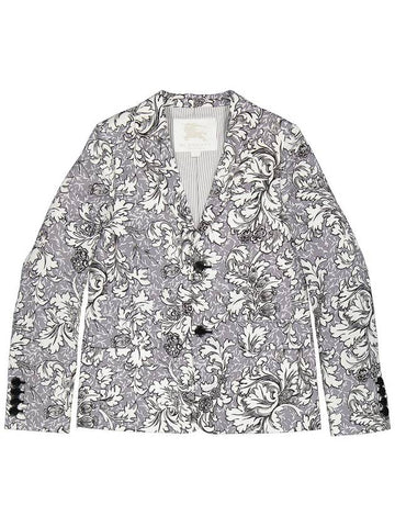 Burberry Girls Floral Cotton Blazer, Size 12Y - BURBERRY - BALAAN 1