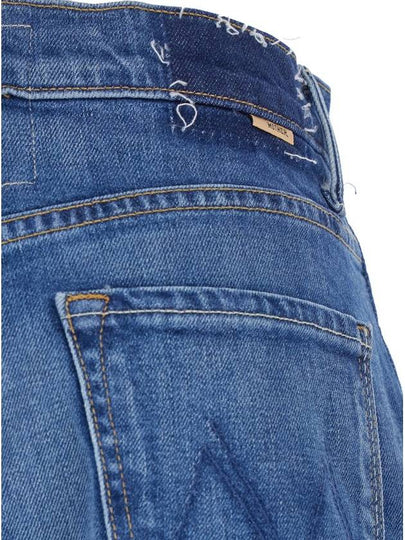 Blue Five Pocket Jeans With Logo On The Back In Denim Woman - MOTHER - BALAAN 2