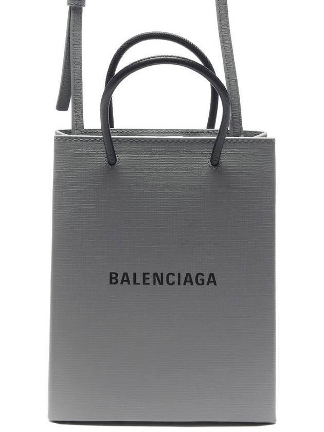 Logo Top Handle Tote Bag Grey - BALENCIAGA - BALAAN 3