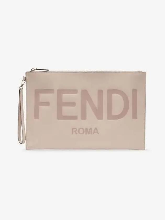 Flat Large Clutch Bag Pink - FENDI - BALAAN 2