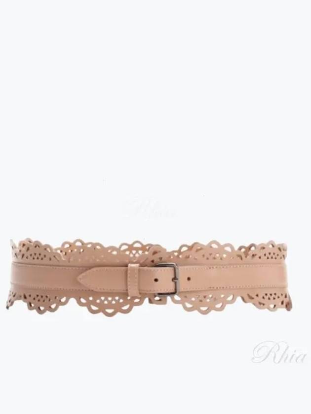 Perforated Leather Belt Brown - ALAIA - BALAAN 2