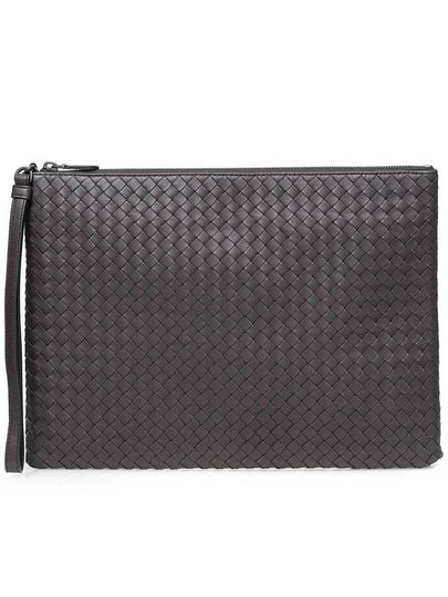 Intrecciato Strap Clutch Bag Brown - BOTTEGA VENETA - BALAAN 2