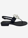 Camellia Lambskin Sandals Black - CHANEL - BALAAN 2