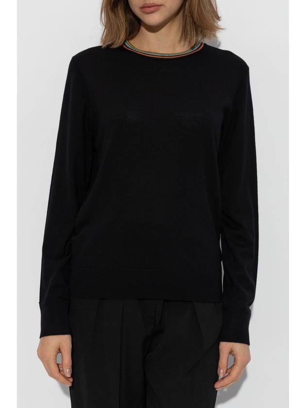 Paul Smith Wool Sweater With A Crew Neck, Women's, Black - PAUL SMITH - BALAAN 3