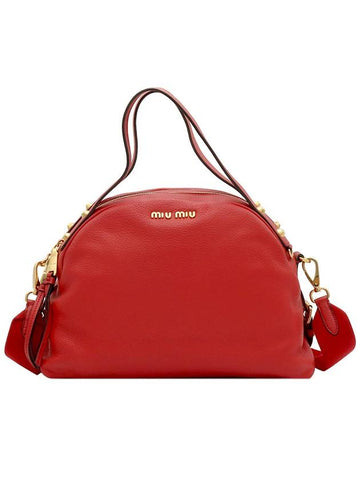 Red leather gold plated top handle 2WAY - MIU MIU - BALAAN 1