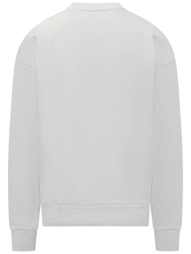 Hooded Sweatshirt OMBA054C99FLE006 0110 White - OFF WHITE - BALAAN 3