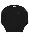 Bold Fox Head Wool Sweatshirt Black - MAISON KITSUNE - BALAAN 3