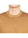 Men's Crew Neck Wool Knit Top Brown - DRUMOHR - BALAAN 7