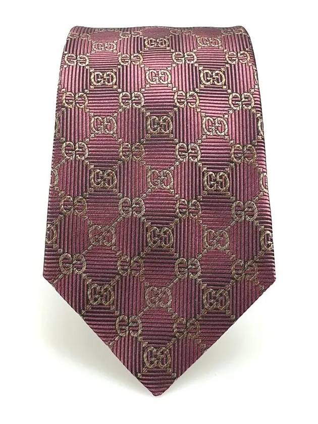 GG Pattern Slim Silk Tie Red - GUCCI - BALAAN 3