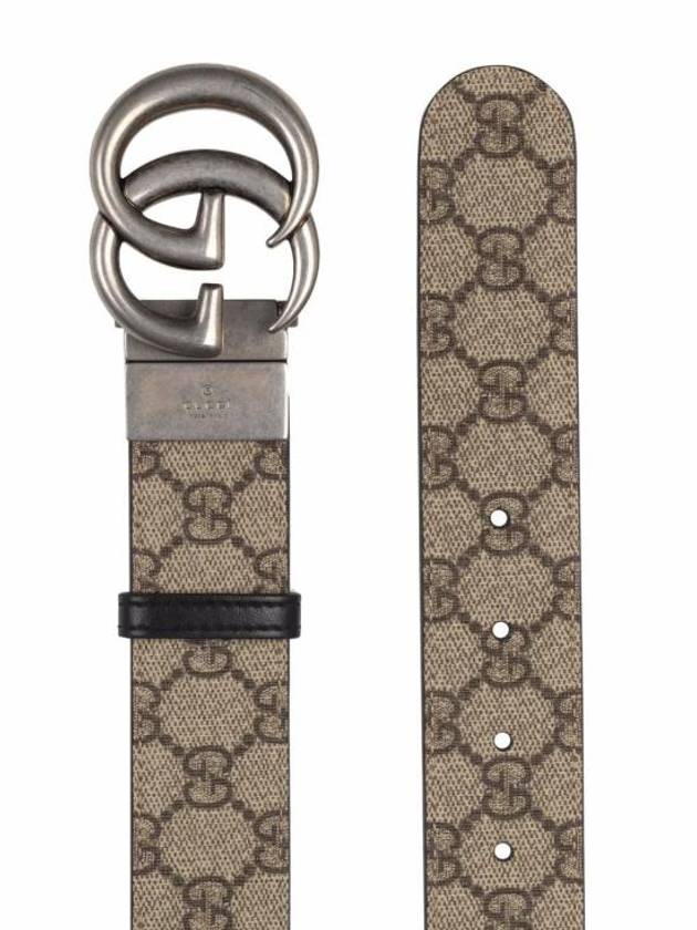 GG Marmont Reversible Leather Belt Beige - GUCCI - BALAAN 4