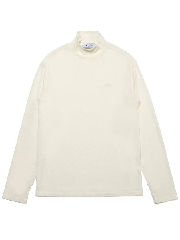 Women's Wool Jersey Turtleneck White - MOTH - BALAAN 3