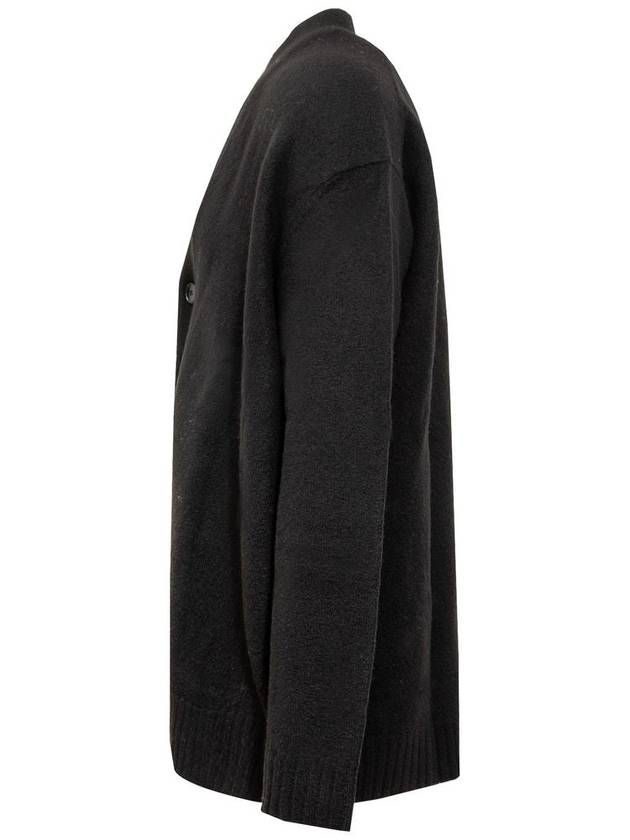 Voile Wool Cardigan Black - JIL SANDER - BALAAN 4