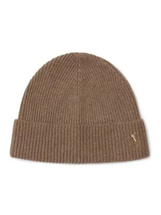 Signature Pony Wool Blend Beanie Brown - POLO RALPH LAUREN - BALAAN 1