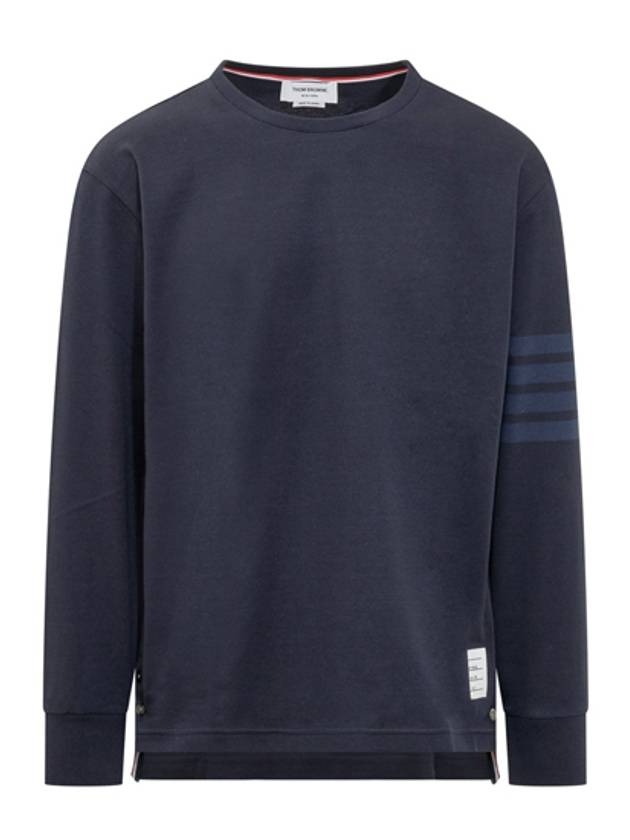 4 Bar Armband Tonal Long Sleeve T-Shirt Navy - THOM BROWNE - BALAAN 2