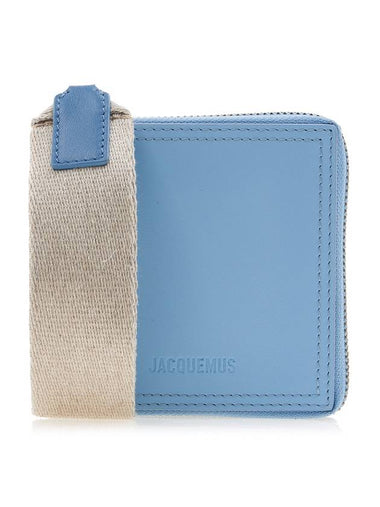 Le Carre Rond Lanyard Square Half Wallet Blue - JACQUEMUS - BALAAN 1