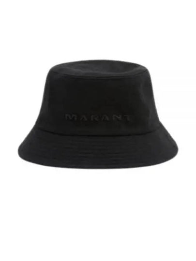 Embroidered Logo Bucket Hat Black - ISABEL MARANT - BALAAN 2