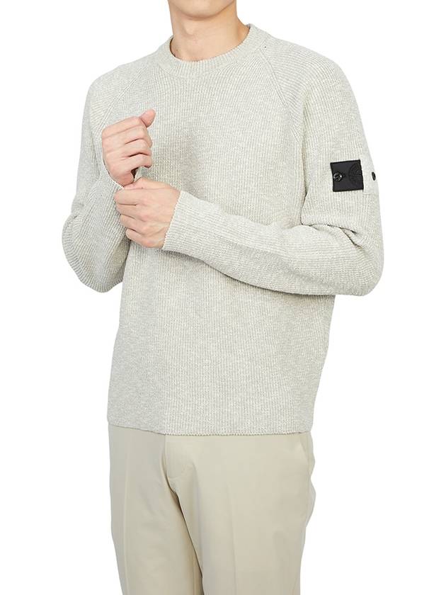 Shadow Project Waffen Patch Badge Knit Top Grey - STONE ISLAND - BALAAN 6