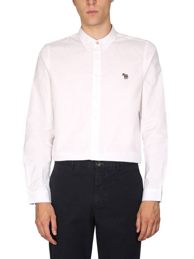 Zebra Patch Long Sleeve Shirt Light White - PAUL SMITH - BALAAN 3