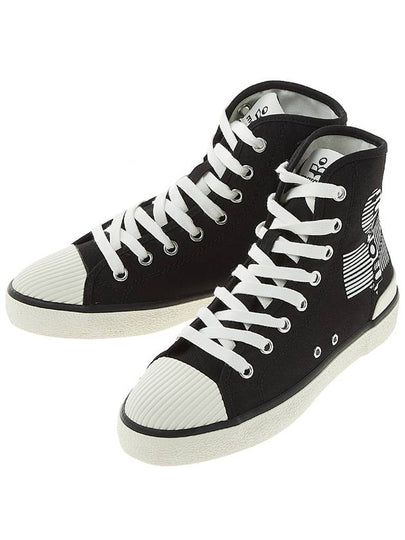 Women's Benkeenh Logo High Top Sneakers Black - ISABEL MARANT - BALAAN 2