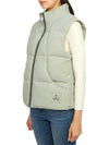 Women's Logo Patch Zipper Padded Vest Light Green - MOOSE KNUCKLES - BALAAN 4