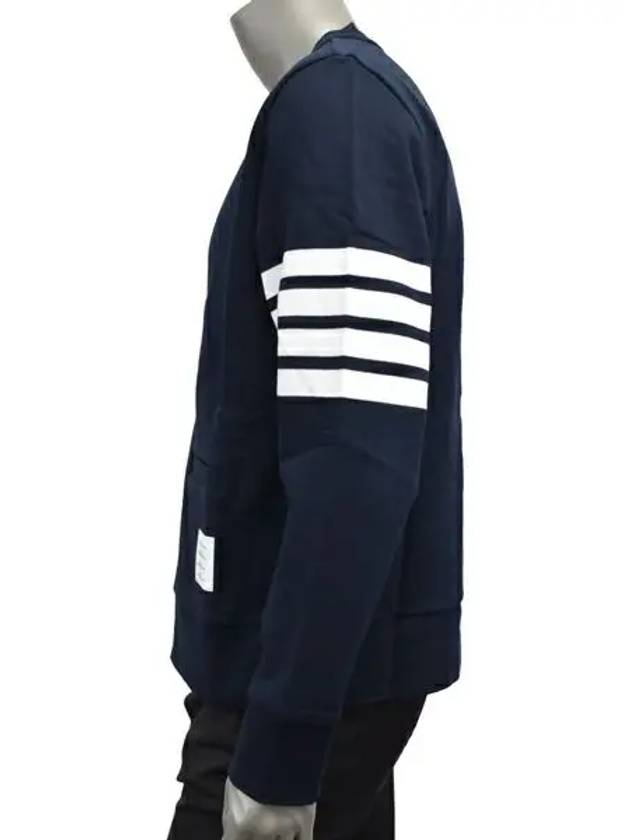 Classic V-Neck 4 Bar Stripe Cardigan Navy - THOM BROWNE - BALAAN 4