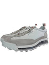 Vitello Calf Leather Clear Sole Tech Runner Sneakers White - THOM BROWNE - BALAAN 5