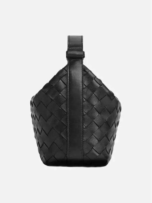 Intrecciato Small Leather Shoulder Bag Black - BOTTEGA VENETA - BALAAN 4