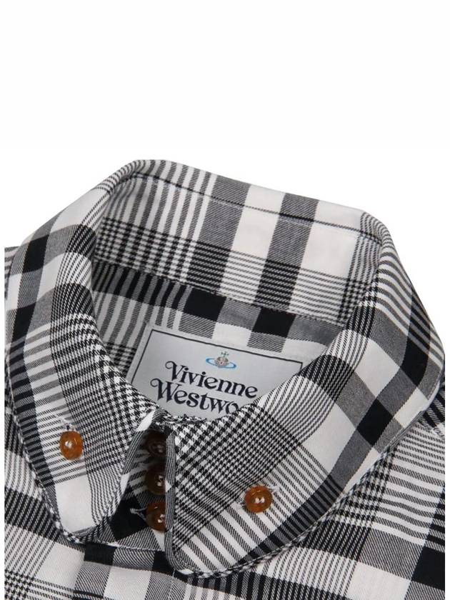 11th Anniversary ORB Logo Basic Check Shirt S25DL0329 001F - VIVIENNE WESTWOOD - BALAAN 4