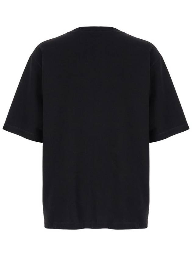 Black T-Shirt With Contrasting Icon Print In Cotton Man - DSQUARED2 - BALAAN 2