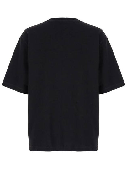 Black T-Shirt With Contrasting Icon Print In Cotton Man - DSQUARED2 - BALAAN 2