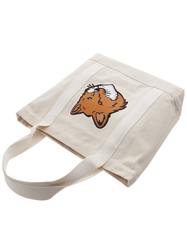 Fox Head Print Tote Bag Ecru - MAISON KITSUNE - BALAAN 5